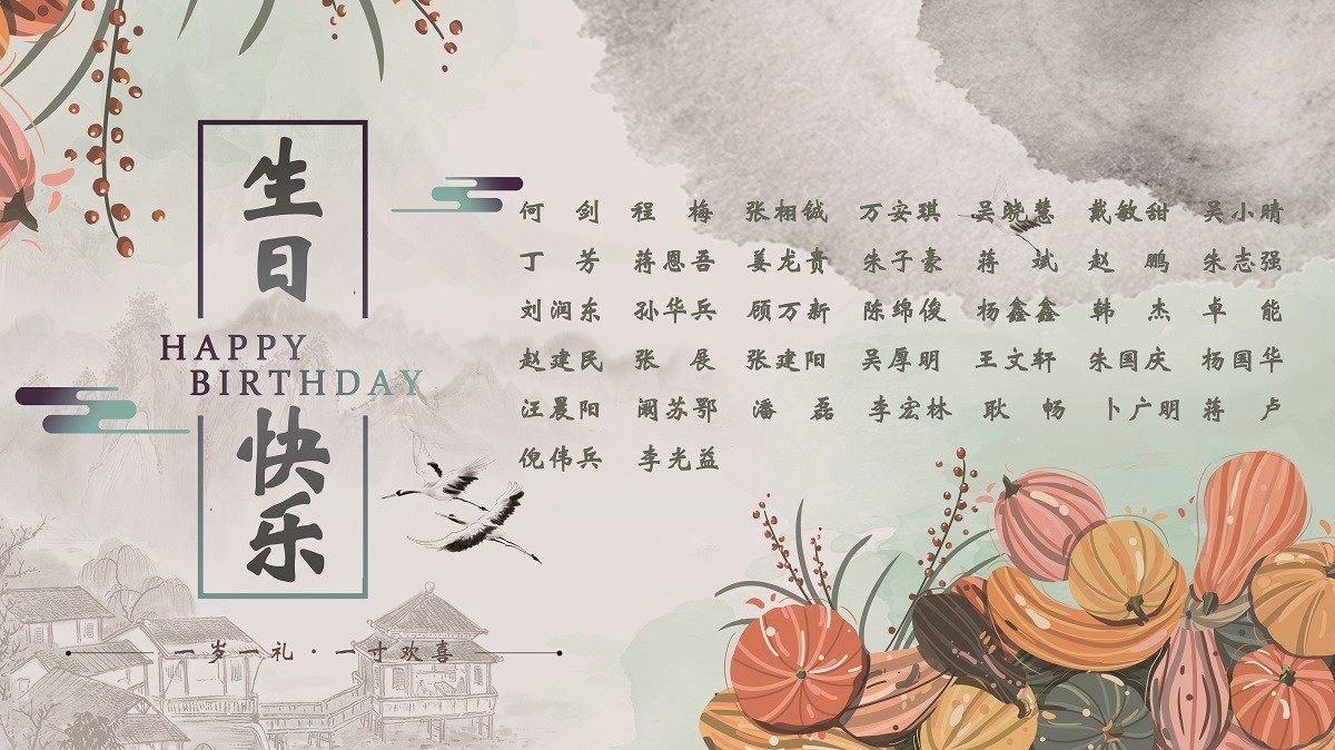 【生日祝?！抗ё?0月生日的員工生日快樂！